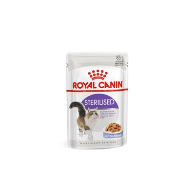 royal canin sterilised jelly kısır kedi pouch yaş mama 85 gr, royal canin,mankypetshop,yaş kedi maması,kısırlaştırılmış kedi maması,pouch mama